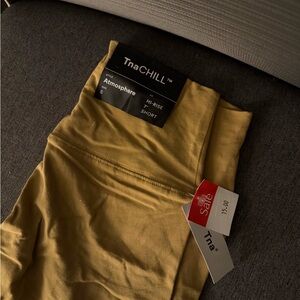 TNA Atmosphere Hi-Rise Shorts in Tan